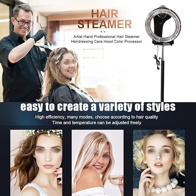 Hair Perm Color Accelerator Processor Professional Salon Hair Dryer Orbiting Hair Dryer Temperature Height Adjustable for Color Processor Salon SPA Home Hair Care(Hanging)