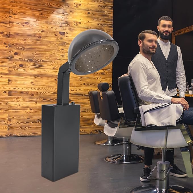 Professional Hooded Hair Dryer 1200W Conditioning Salon Steamer with Stand Portable Standing Hair Dryer Bonnet for Salons with Temperature Control 185-284℉ Adjustable Hood