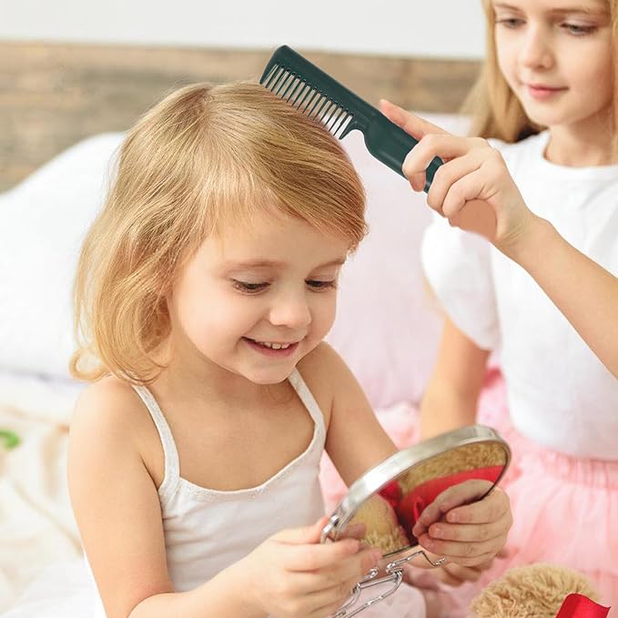USB Powered Electric Hair Straightening Comb with Ceramic Plates Small Portable Heating Hair Styler for Safe Minimize Heat Damage for Healthy Look