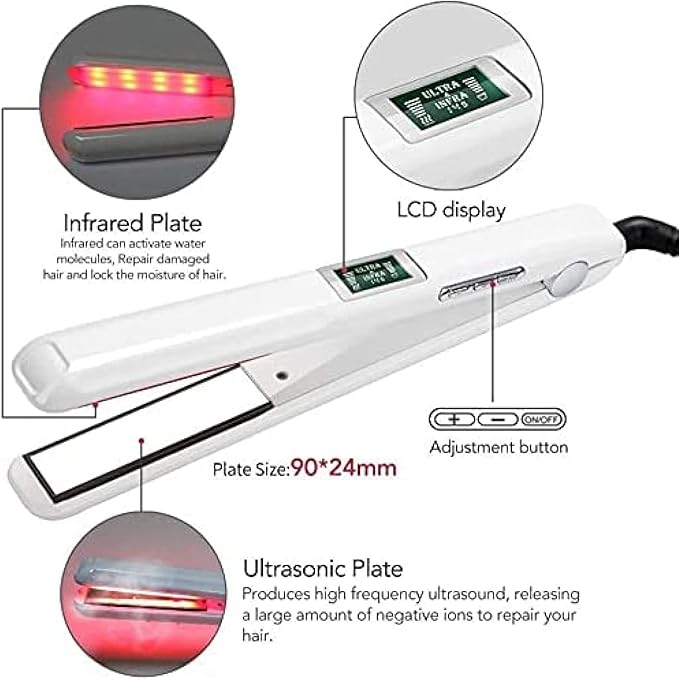 KRASS Ultrasonic Infrared Perm-Professional Cold Perm Hair Care-Repair Damaged Hair-Hair Care-White. Hair Straightners Hair Straightening Hair StraightenersWhite.Collector88