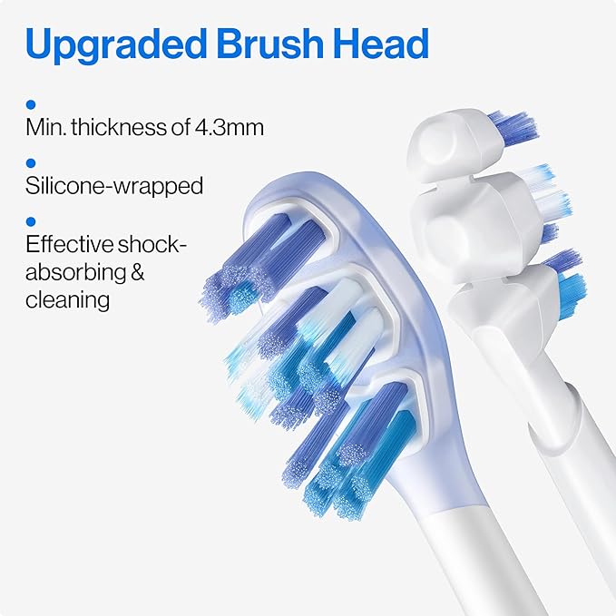 usmile Y20PRO Electric Toothbrush AI-Powered Smart Toothbrush with AM/PM Auto Mode 4 Brushing Modes 90-Day Battery App Control Real-Time 3D Map 2 Brush Heads Included(Sakura Pink)