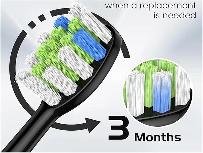 5 Pcs/10 Pcs Replacement Brush Heads Compatible for AquaSonic Black Series Vibe Pro Duo Electric Toothbrush(10 pcs BK)