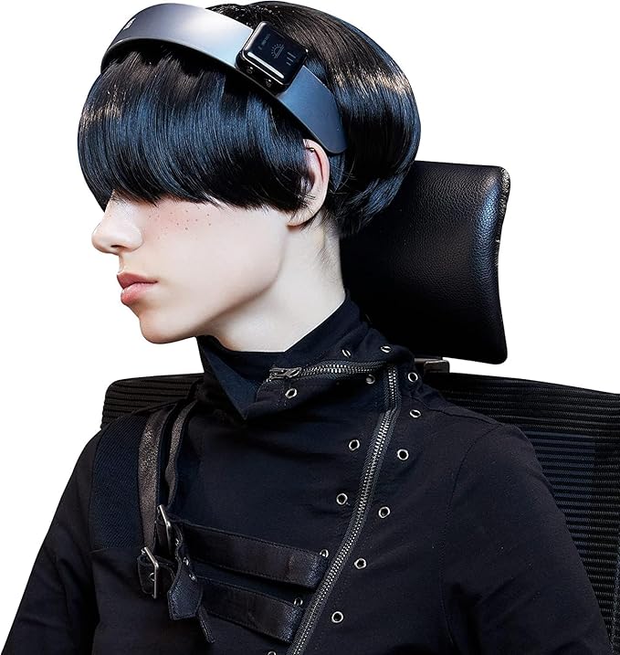 Master Massage H1 Fashion Hairband Head Massager - Slim &amp Lightweight 11 Vibrating Heads 5 Modes 3 Intensities from Gentle Fingers to Acupressure (Deluxe Prussian Blue)