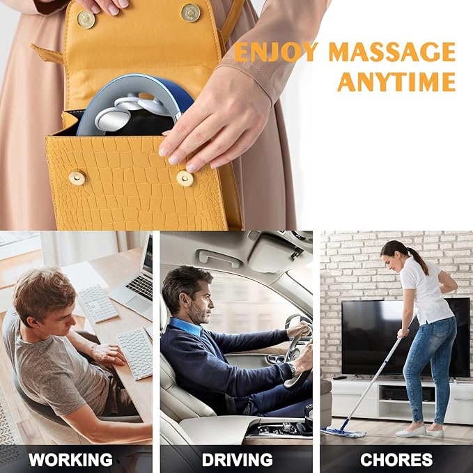 Neck Massager with Heat 9 Modes and 50 Intensity Cervical Massage with Adjustable Timers