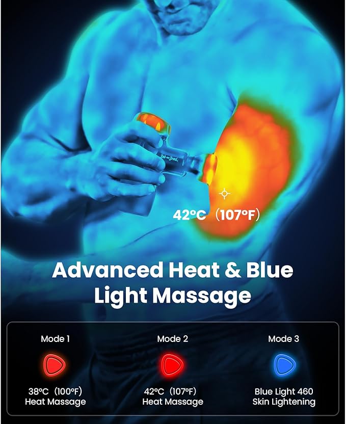 BOB AND BRAD M7 Plus Mini Massage Gun with Heat and A7 Massage Gun with 11mm Amplitude