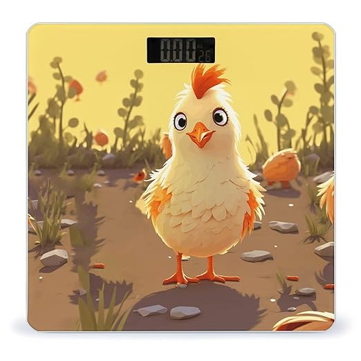 Chicken Chick Weight Scale for Body Weight Digital Bathroom Scale High Capacity Accurate Digital Weighing Scales and Easy-to-Read on Backlit LCD Display Scales