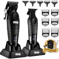 DSP Professional Hair Clippers Set for Men Cordless Barber Clipper Beard Trimmer DLC USB Rechargeable Speeds Adjustable Travel Lock Low Noise with Charging Base