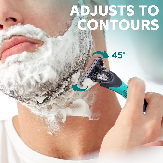 200 Pcs Men's Disposable Razors Bulk 3 Blade Men Razors for Head Sensitive Skin Comfortable Shave
