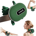 Shoulder Neck Massagers Completely upgraded Neck Massager with Heat LED screen display 4D Bionic Shiatsu Deep Tissue Massage Wireless Portable Neck Back Massager Simulates A Real Palm (Green)