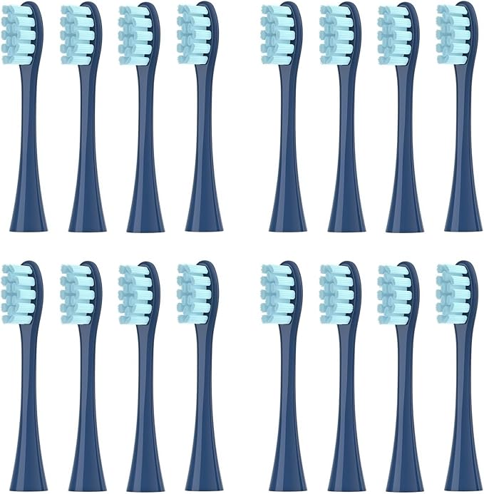 Replacement Brush Heads Compatible with Oclean Sonic X/X Pro/ Z1/ SE / F1 / One / PW01/03/05/07/09 P5 Electric Toothbrush Heads(16 Blue)