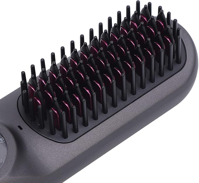 Hair Straightener BrushCordless Hair Straightener Comb Negative Ionic3 Heating SettingsFast Heating Hair Straightening Comb for Women