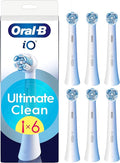 Oral-B iO Series Ultimate Clean Original Replacement Heads Pack of 6 White Refills for Oral-B io Electric Toothbrushes Deep Removal of Bacterial Plaque