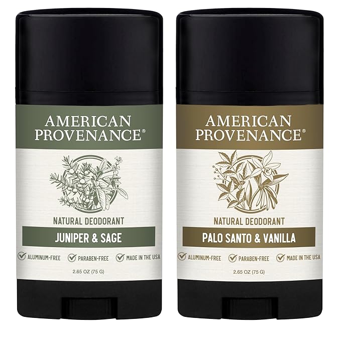American Provenance Juniper &amp Sage and Palo Santo &amp Vanilla Deodorant Bundle
