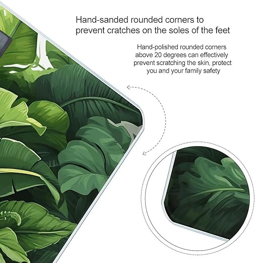 Cute Banana Leaves Digital Bathroom Scale for Body Weight Weighing Scale with Backlit LCD Display High Precision Measurements &amp Measures Weight Up to 180kg