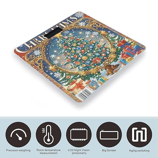 Christmas Puzzles Scale for Body Weight Smart Scales Digital Bathroom Scale High Precision Weighing Scales with Large Display Weighing Machine for People
