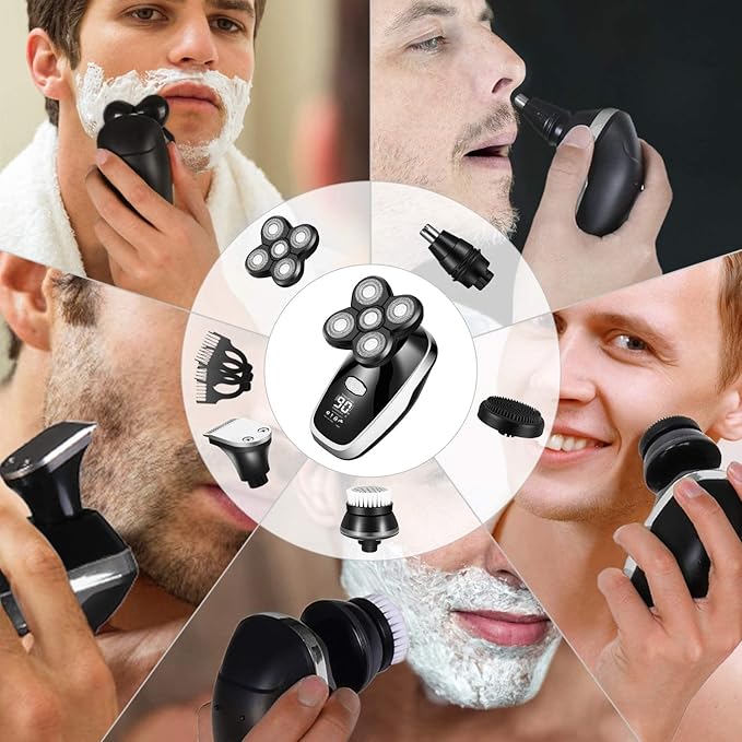 Electric Razor for Men All in one wet dry grooming electric shaver digital display hair trimmer beard electric razor men facial&ampbody shaving machine
