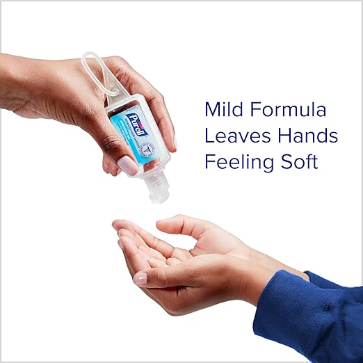 PURELL Advanced Hand Sanitizer Variety Pack Naturals and Refreshing Gel 1 fl oz Travel Size Flip Cap Bottle with JELLY WRAP Carrier (Pack of 36) - 3900-36-CMRFRAG