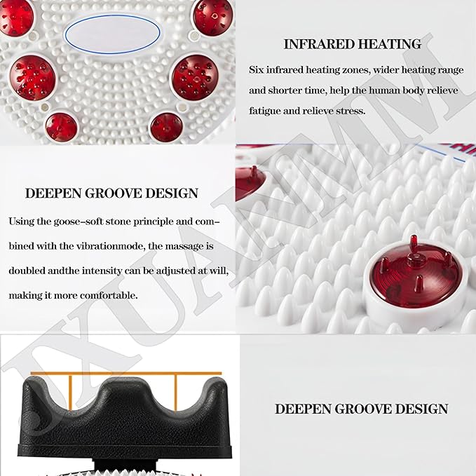 Fitness Blood Chi Machine Foot Leg Massager Passive Aerobic Exerciser for Vitality Swing Shaking Exercise with Wire Control 10 Gear Speed Adjustable
