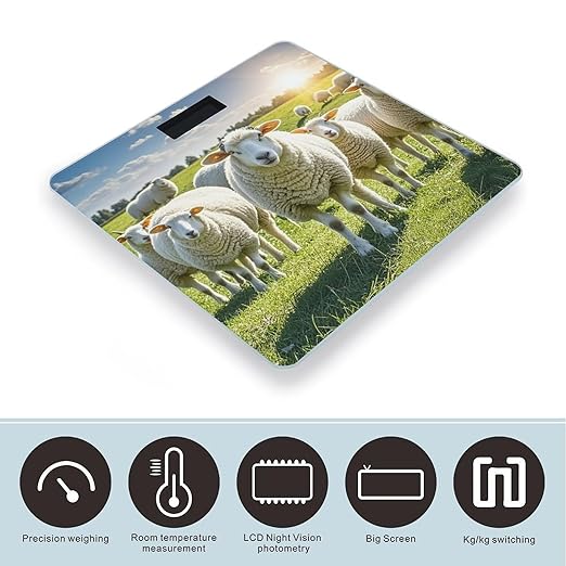 Sheeps Scale for Body Weight Smart Scales Digital Bathroom Scale High Precision Weighing Scales with Large Display Weighing Machine for People