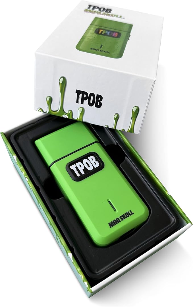 TPOB Mini Skull Single Shaver Compact Design that can fit in Your Pocket with a Turbo Charged Motor Perfect for Both Professional and at-Home use (Slime)