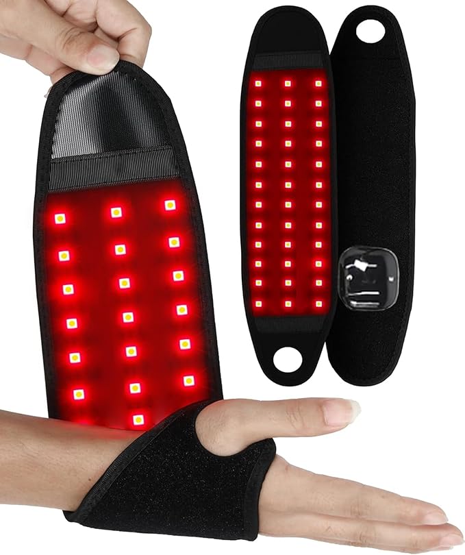 Red Light Therapy Belt with Heat &amp Vibration Massage Extended 60cm Band for Neck Back Thigh &amp Wrist Versatile Therawrap for Muscle Recovery &amp Full Body Relief FDA Cleared
