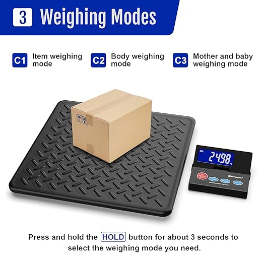 440lb Postal Scale10g Accuracy Digital Shipping Scale for Packages with Backlit LCDAlloy Steel PlatformUSB-A/Battery PowerTare/Hold/Auto-OffMail Scale for Small Business Postage Weighing