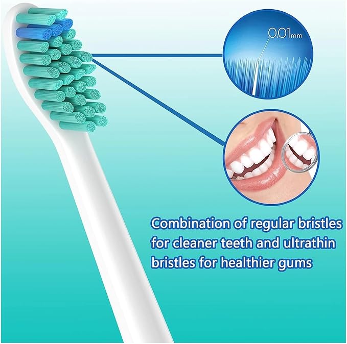 Replacement Toothbrush HeadsCompatible for with Electric Toothbrushes HX6530 HX9340 HX6930 HX6710 HX9140 HX6921(4pcs)