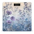Purple Border Flowers Scale for Body Weight Smart Scales Digital Bathroom Scale High Precision Weighing Scales with Large Display Weighing Machine for People