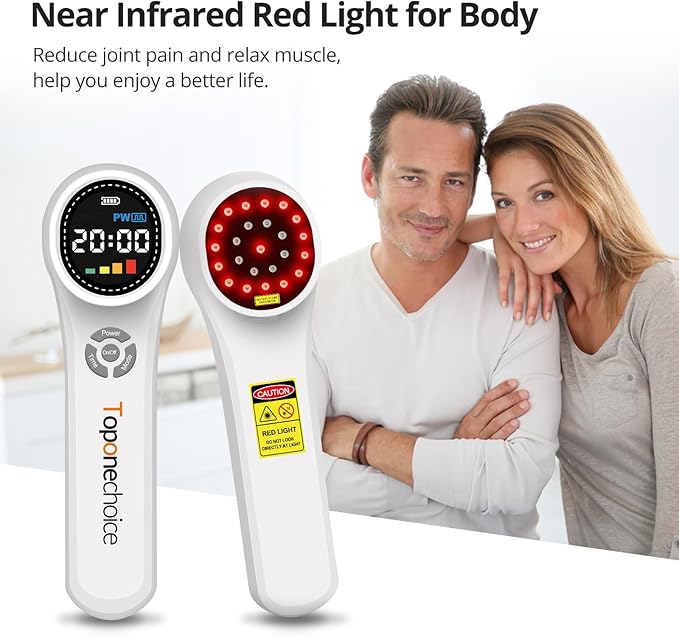 Red Light Therapy Device 4x980nm+4x810nm+16x660nm Near Infrared Light Therapy for Humans Body Pet Dogs Horses Light Therapy Machine for Body Joint Back Knee Muscle Relax Pain Relief