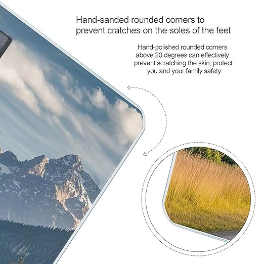 Grand Teton National Park Scale for Body Weight Digital Bathroom Scale Toughened Glass High Precision Scales for Body Weight with Large LCD Backlight Display Weight Scales