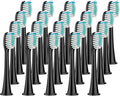 8-20Pcs Replacement Brush Heads Compatible for HX3/HX6/HX9 HX6064(20Pcs Black)