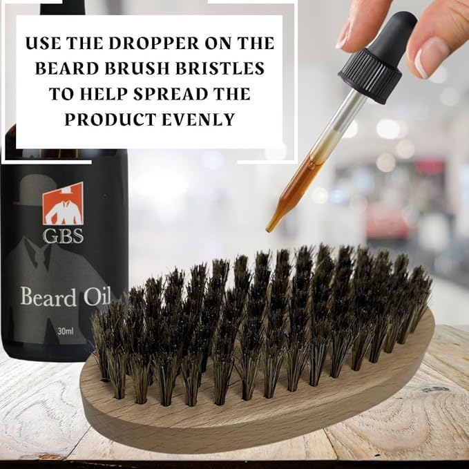 G.B.S Professional Beard Care Kit- Doppler Travel Bag Professional Trimming Scissor Multi-Side Natural Wood Comb Mustache Wax Beard Oil Beard Conditioner Beard Brush