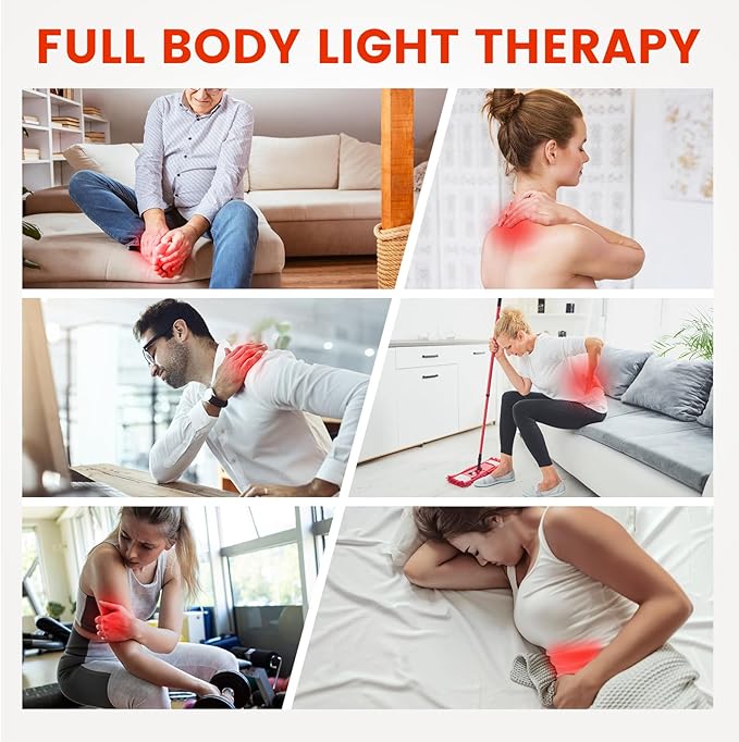 Red Light Therapy for Body Infrared Light Therapy Red Light Mat for Full Body 3-in-1 LED Bead 660nm &amp 850nm Pain Relief Light-Therapy for Dogs Knee Shoulder Back