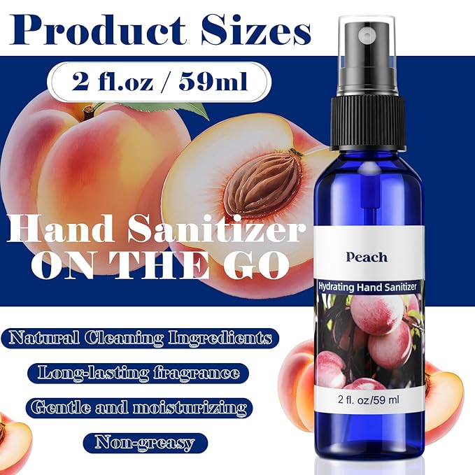 12 Pcs Hand Sanitizer Spray Bulk 2 Fl oz Various Scented Hand Sanitizer Travel Size Moisturizing Christmas Stocking Stuffers for Teacher Nurse Employee Appreciation Gifts