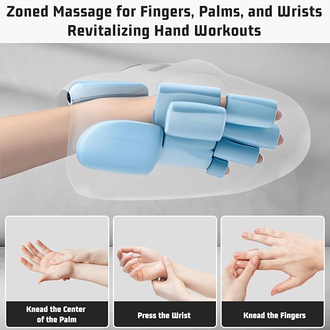 Hand Massager with Heat and Compression Cordless for Arthritis &amp Carpal Tunnel Relief – Longer Battery Life Quieter Operation Enhanced Thumb Massage Ideal for Stress &amp Gifts for Men/Women