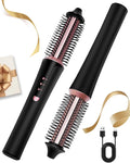 Cordless Curling Brush4000 mAh USB Cordless Hair Curler with 3 Temp Setting Mini Travel Curling Iron Rechargeable Ceramic Battery Powered Curling Iron