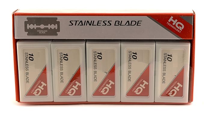[700 PACK] Double Edge Stainless Steel Razor Blades - Men's Safety Razor Blades for Shaving - Platinum Stainless Steel Double Edge Razor Blades - Precise Smooth Clean Shave and Barber Shops
