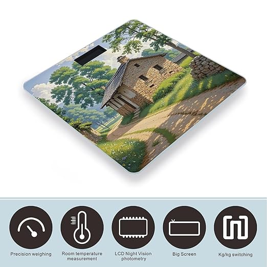 Outer House Scale for Body Weight Highly Accurate Digital Bathroom Body Scale Digital Bathroom Scales for People Anti-Slip Large LCD Display Smart Scales