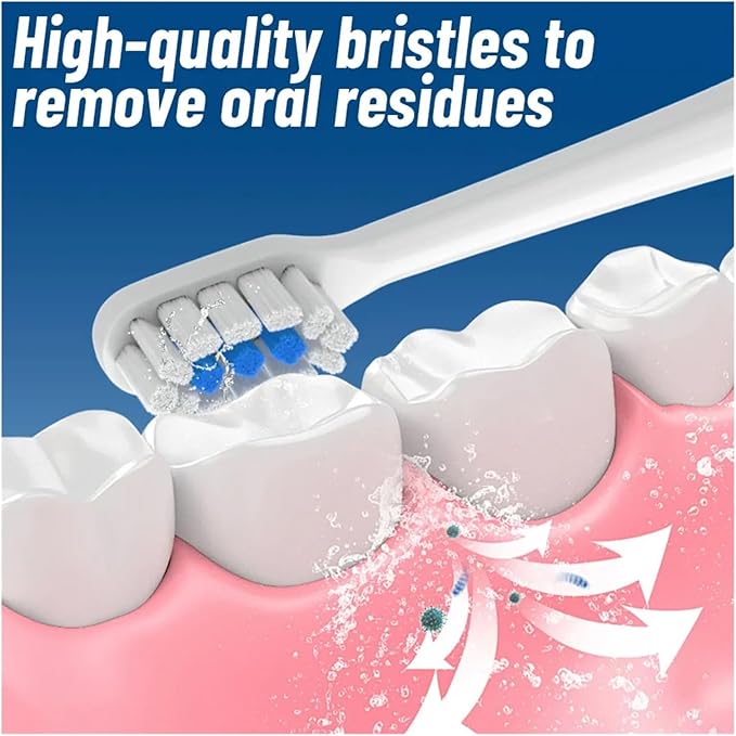 Replacement Brush Heads for T301 T302 T501 /501C Toothbrush Head Soft Bristle Nozzles(T301-302-BK-12Pcs)