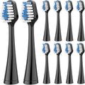 Toothbrush HeadsCompatible for with Electric Replacement Oral Hygiene Clean Soft Bristle Nozzles 10-20pcs(10pcs Black)