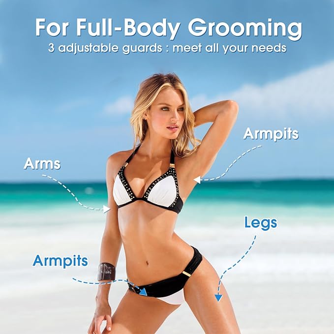 Women Bikini &amp Pubic Hair Trimmer - Dual-Use Body Shaver for Men and Women | Multi-Area Facial &amp Body Hair Removal Tool