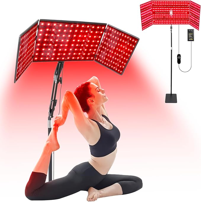 Red Light Therapy for Face and Body Red Infrared Light Therapy Lamp with Stand Led 660nm Red Light-Therapy &amp 850nm Infrared Light Device for Body