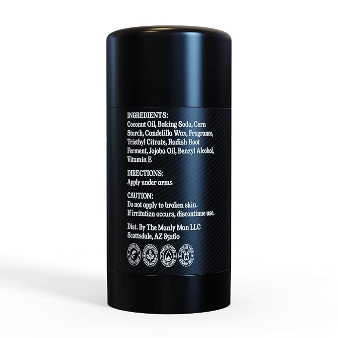 Deodorant for Men - Aluminum Free Mens Deodorant - Natural Deodorants - Sweat Protection for Underarm - Stain-Free Stick Deodorants - Made in USA 3.2oz (Pack of 4 The Box)