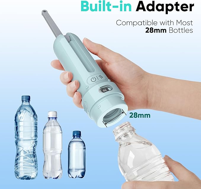 Upgraded Electric Peri Bottle – Portable Bidet for Women Postpartum Care &amp Travel | Rechargeable Feminine Washer with 3 Modes - Intimate Hygiene Care (Aqua)