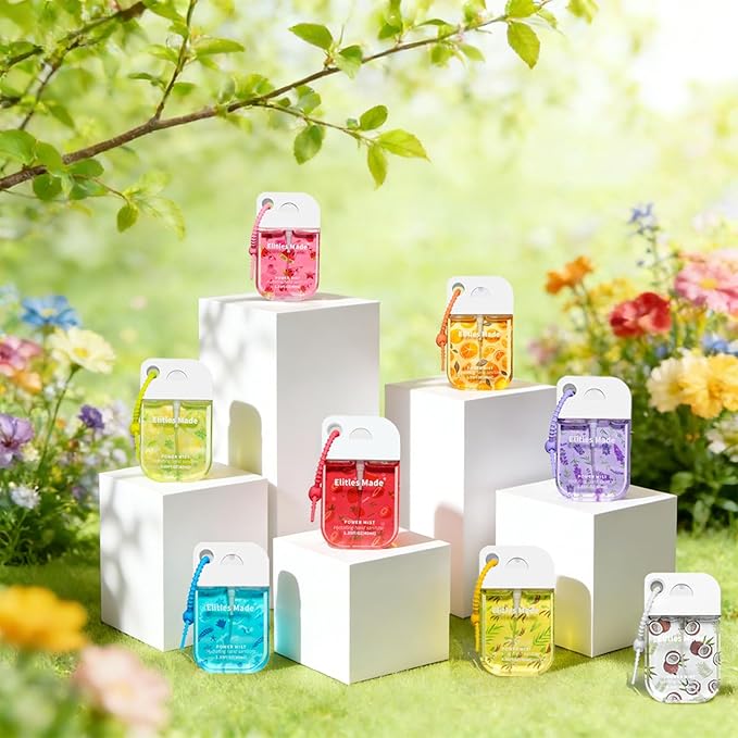 Hand Sanitizer Spray 5Pack Spray Hand Sanitizer Travel Size With Keychain Scented Power Mist Teen Girl Gifts1.35FL.OZ(WatermelonLemonStraberryCitrusOcean