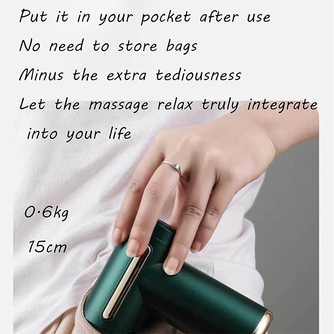 DIGAO Fascia Gun - Muscle Massage Gun - Handheld Deep Tissue Massager - Percussion Chiropractic Massager with 6 Adjustable Speeds and 4 Heads for Athletes to Relief Pain and Relax (Black)