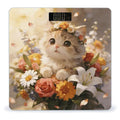 Flower Fell Into Miao's Arms. Weight ScaleClear LED Display Bathroom Digital Weighing ScaleTempered Glass Digital Bathroom Scale for Body Weight Capacity Up to 400 Lbs