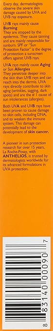 La Roche-Posay Anthelios Sunscreen SPF 40 Ultra-Light Fluid Broad Spectrum SPF 40 Face Sunscreen with Titanium Dioxide Mineral Lightweight &amp Fast-Absorbing Oil-Free Matte Finish