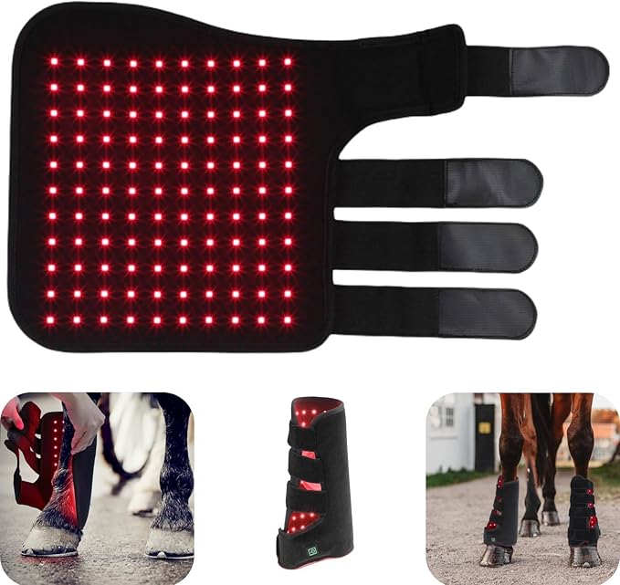 Red Light Therapy Boots for Horses - Equine Muscle and Joint Pain Relief 850nm 660nm Left and Right Leg Equipment