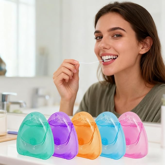 120 Boxes Dental Floss Bulk Individually Wrapped Each 54 Yards/50 M Travel Size Mini Mint Waxed Tooth Floss Picks for Protection Adults Gum Homeless Teeth